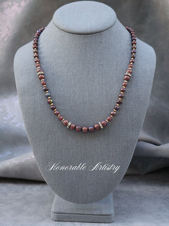 Lavender Iridescent Freshwater Pearl Necklace product image (1)