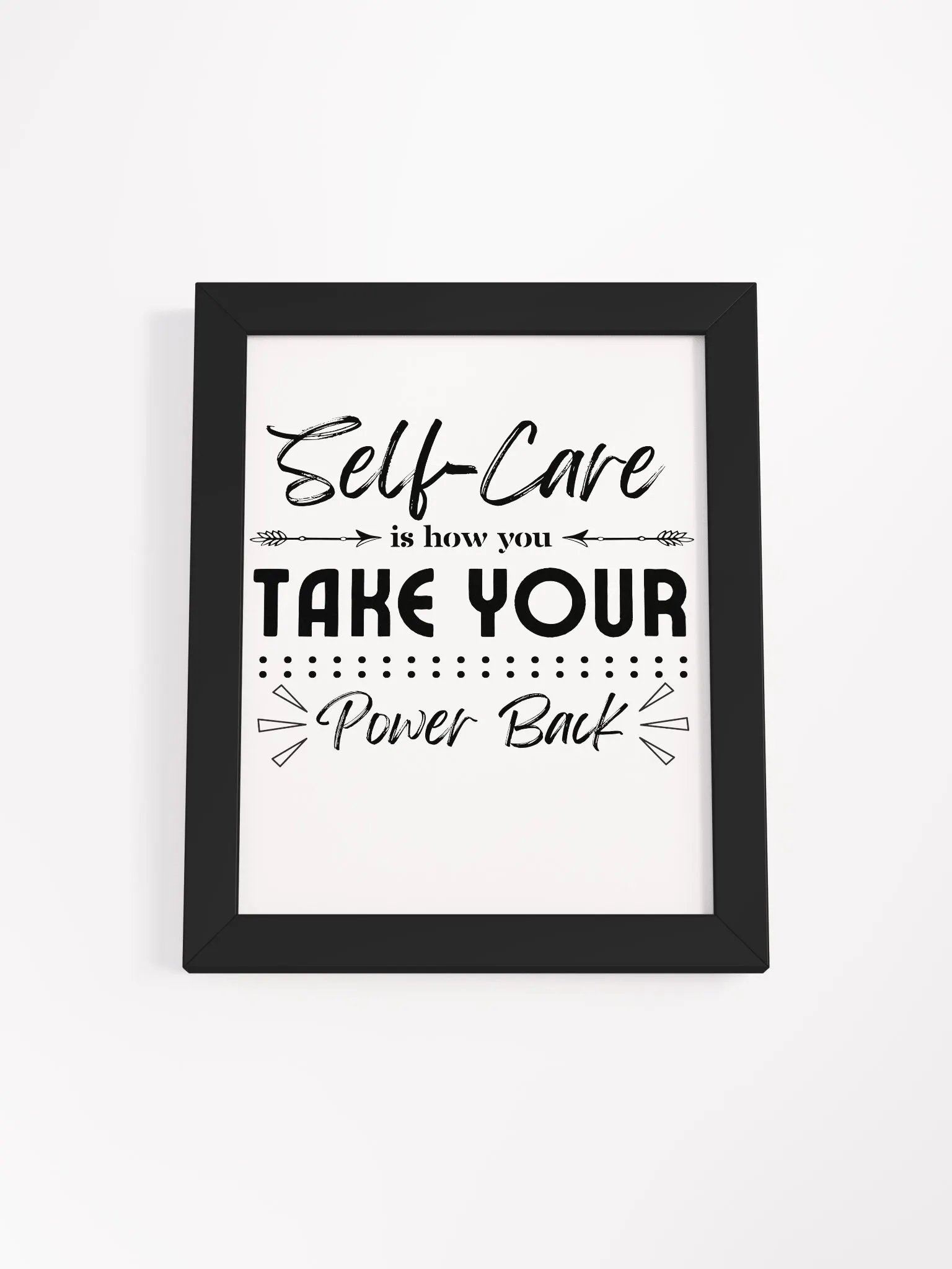 Self-Care Inspirational Eco-Friendly Framed Poster. product image (2)