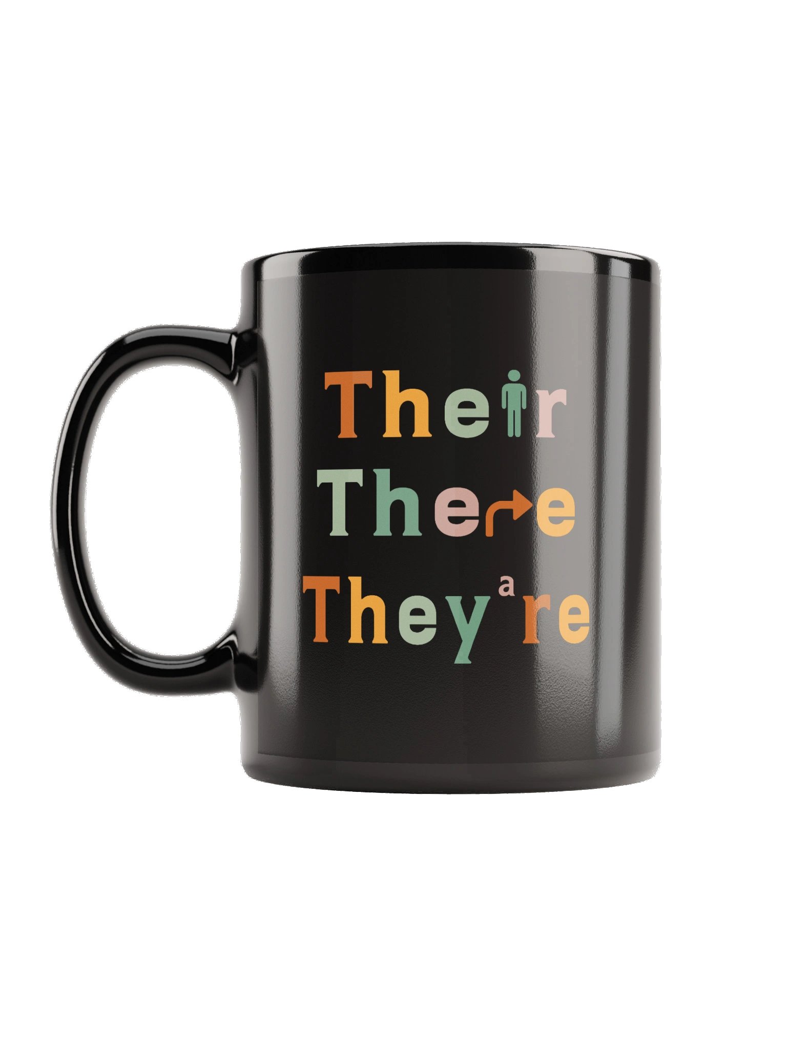 English Teacher Grammar Black Mug Their There They’re product image (2)