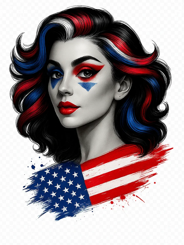 USA Mexico Canada Flag Woman Clipart Bundle PNG | Patriotic Splash Design product image (1)