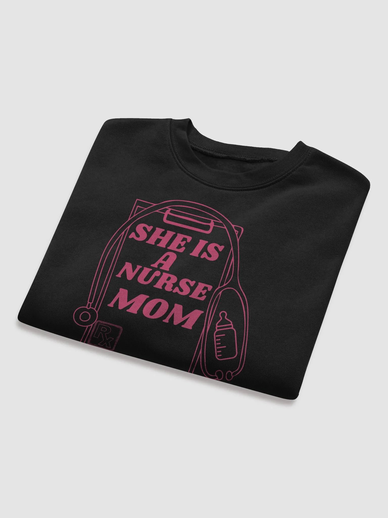 Nurse Mom Stethoscope Crop Sweatshirt product image (15)