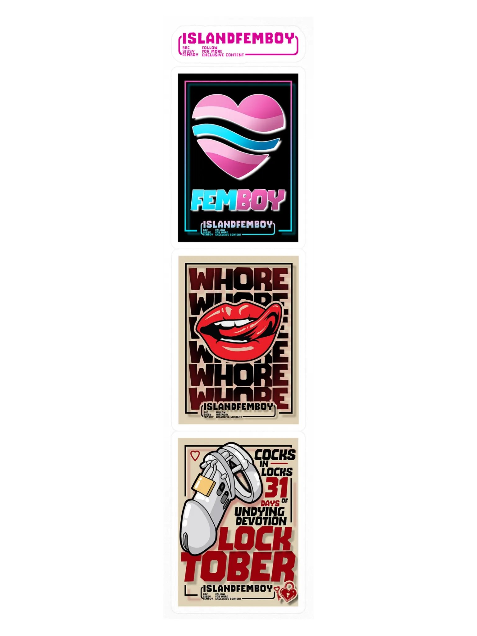 ISLANDFEMBOY : Sissy Sticker Pack : Femboy : Twink product image (4)