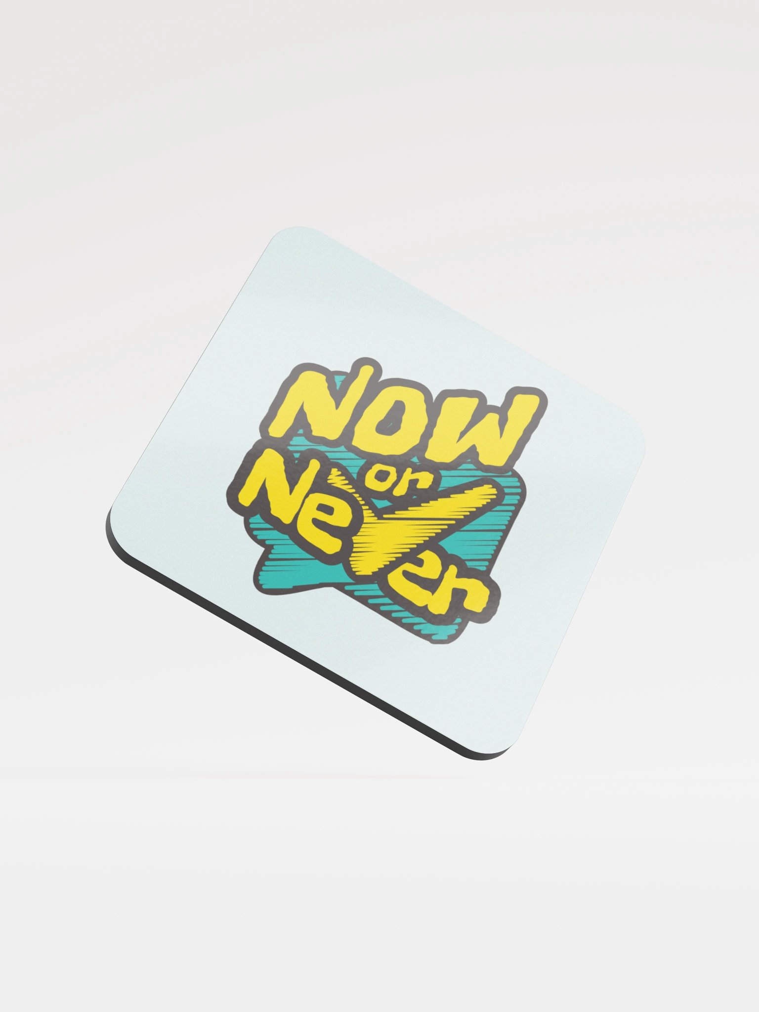 Now or Never – Colorful Glossy Coaster product image (2)