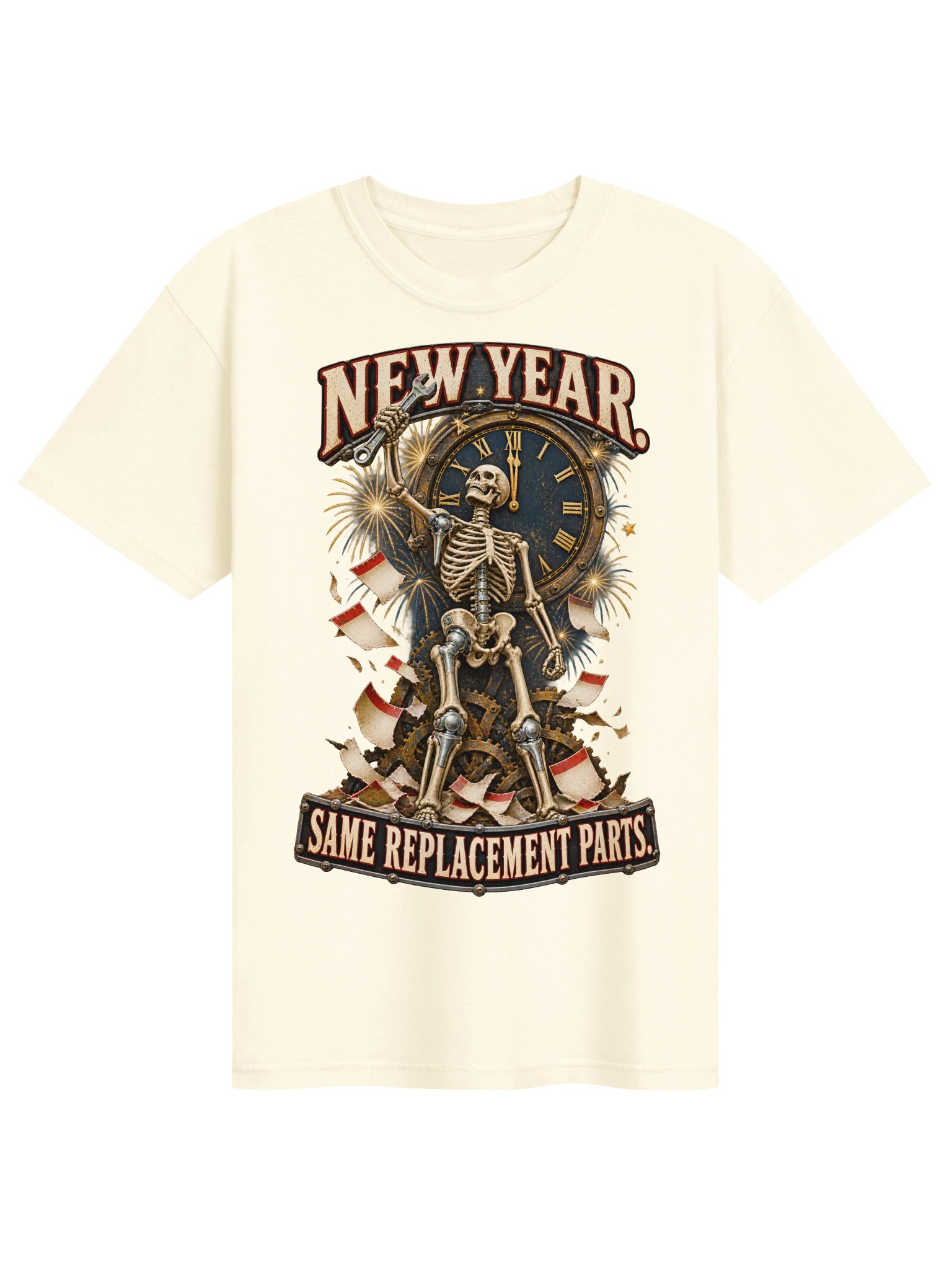 Funny Joint Replacement Shirt — New Year, Same Replacement Parts | Broken Resolutions™ product image (2)