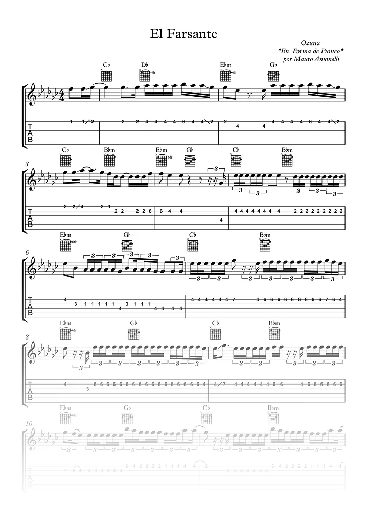 El Farsante - Partitura + Tab + Acordes + Pista product image (1)