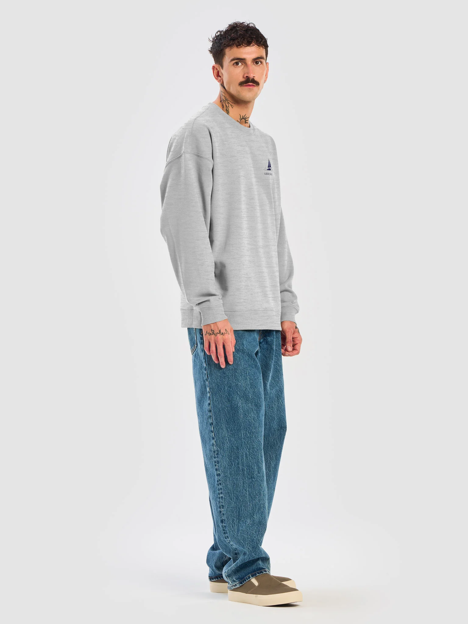 Audio Sails Reference Grade Oversized Sweatshirt | Heather Gray product image (7)
