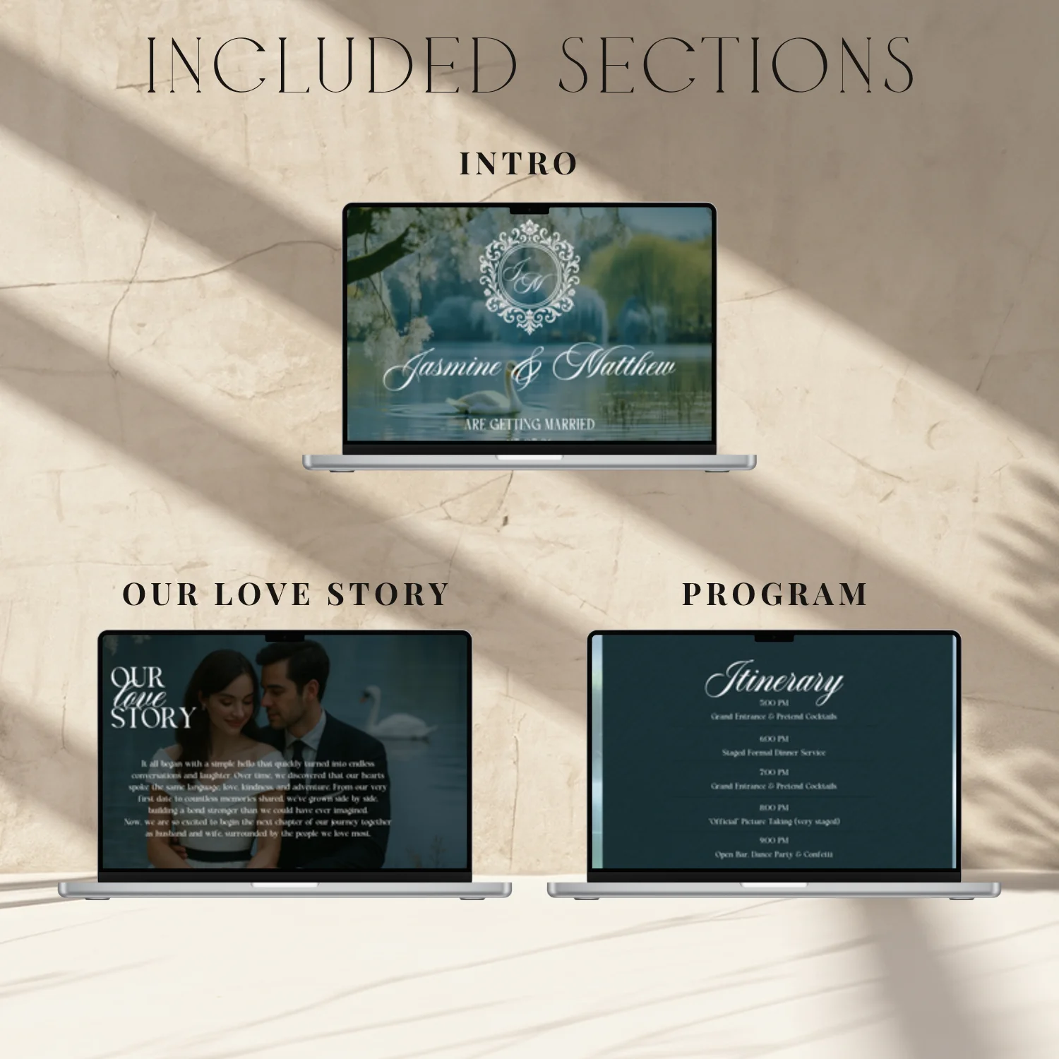 Vintage Old Money Wedding Website Template | Elegant Canva Wedding Website + Embedded RSVP | Luxury Classic Wedding Invite product image (3)