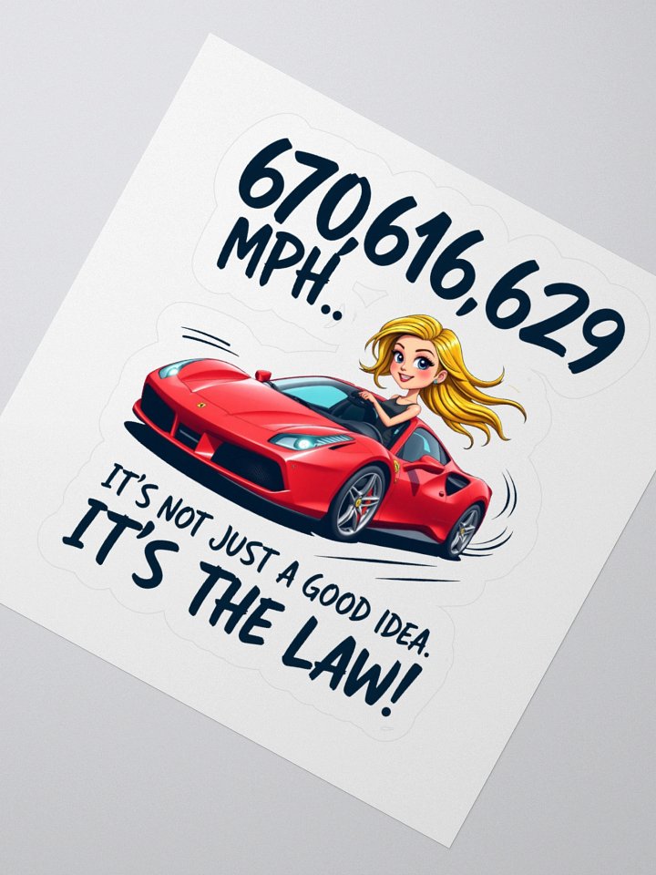 Law of Speed Kiss Cut Stickers product image (5)