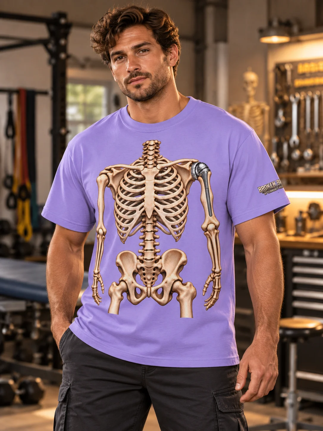 Left Shoulder Replacement Shirt — Aftermarket Parts Surgery Tee | Rebuild Shop product image (1)