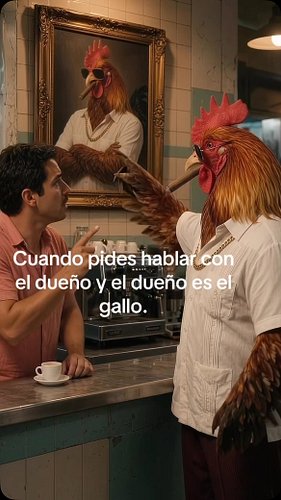 Entraste a reclamar y terminaste pidiendo otro cafecito con permiso. El gallo es el dueño. 🐓☕😭

🎵 Rey Sólido — Un Gallo En Mi...