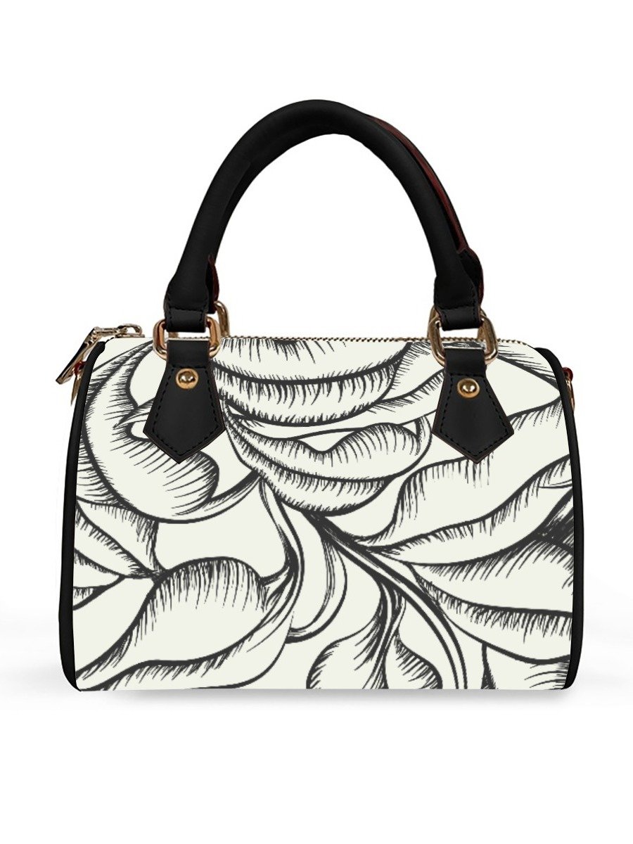 Monochrome Botanical Luxe Handbag product image (3)