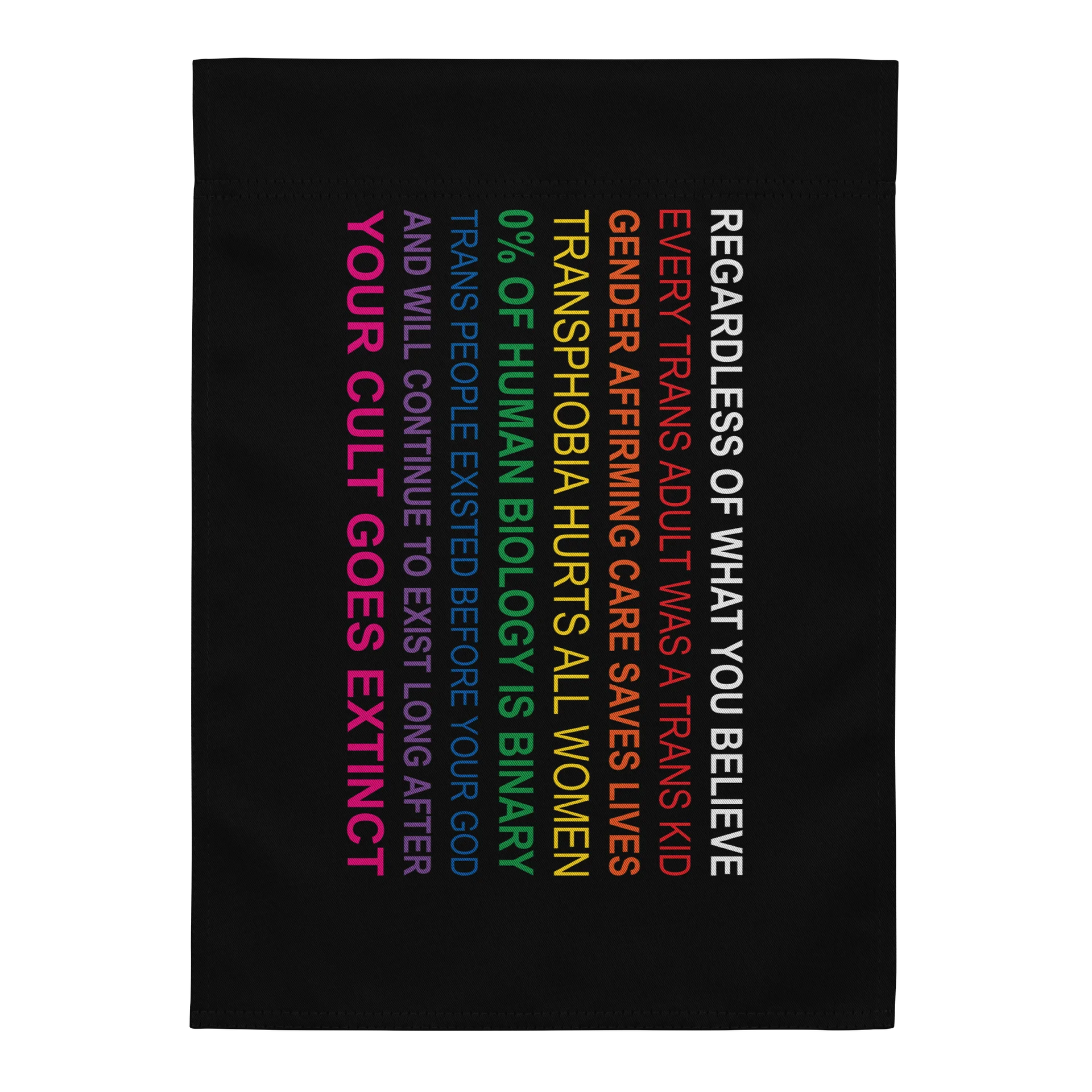 The Facts Don't Lie garden flag product image (1)
