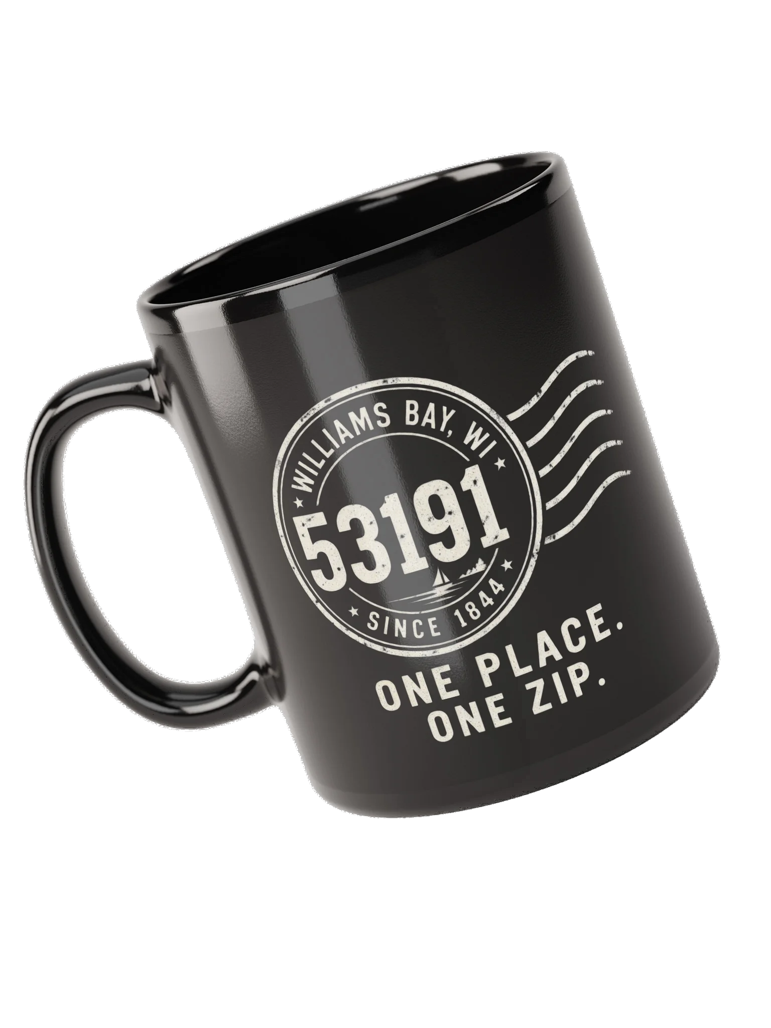 53191 ZIPCODE The CODE Black Mug product image (5)