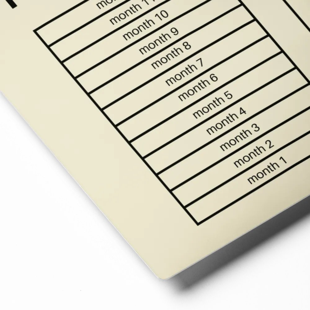 ANNUAL RENT TRACKER (black design 11) product image (2)