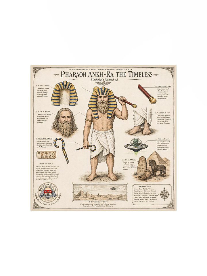 Pharaoh Ankh-Ra the Timeless — Vintage Illustrated Field Study Poster product image (1)