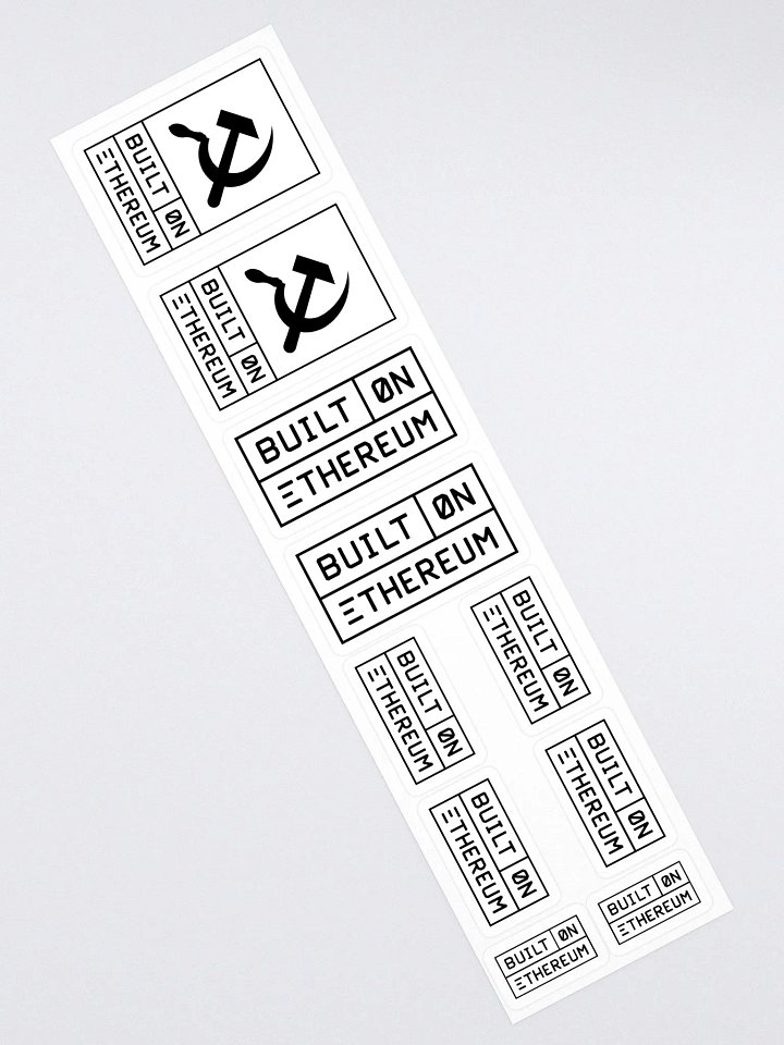 Built on Ethereum sticker set by vectorized product image (2)