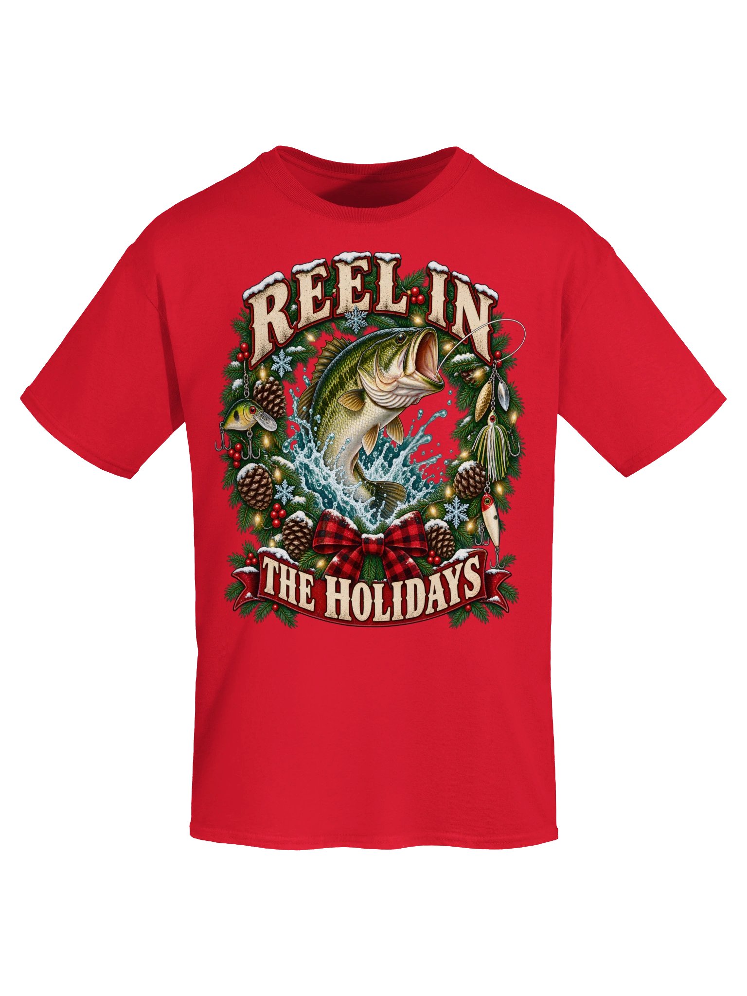Reel in the Holidays | Christmas Bass Fishing Shirt product image (5)