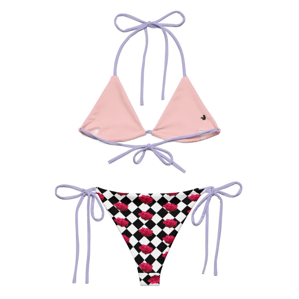 Rosy string bikini {black and white} product image (5)