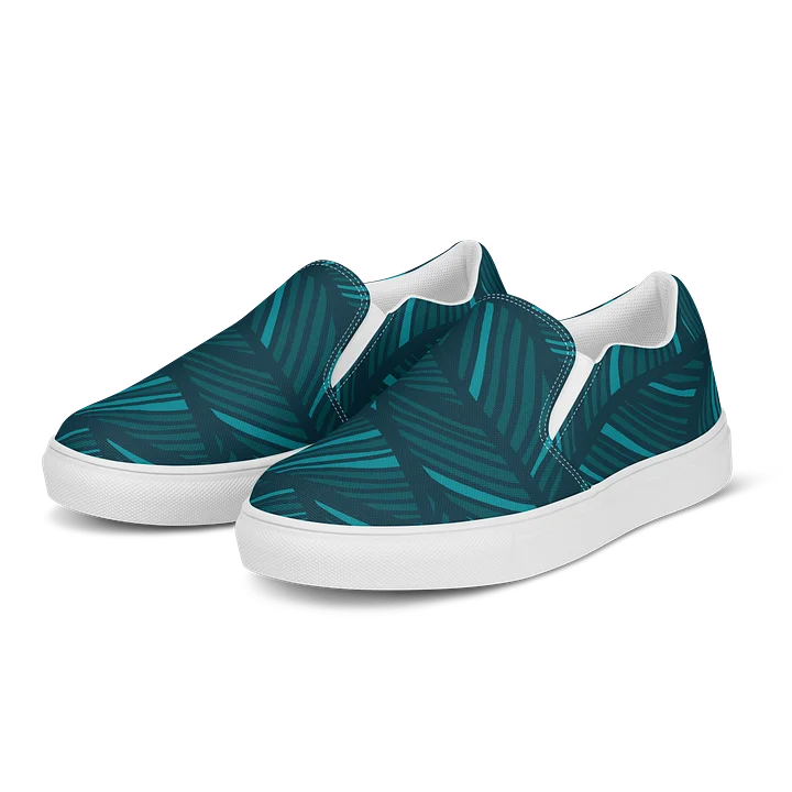 Mens His House Canvas Slip Ons - Shadow Leaf product image (1)