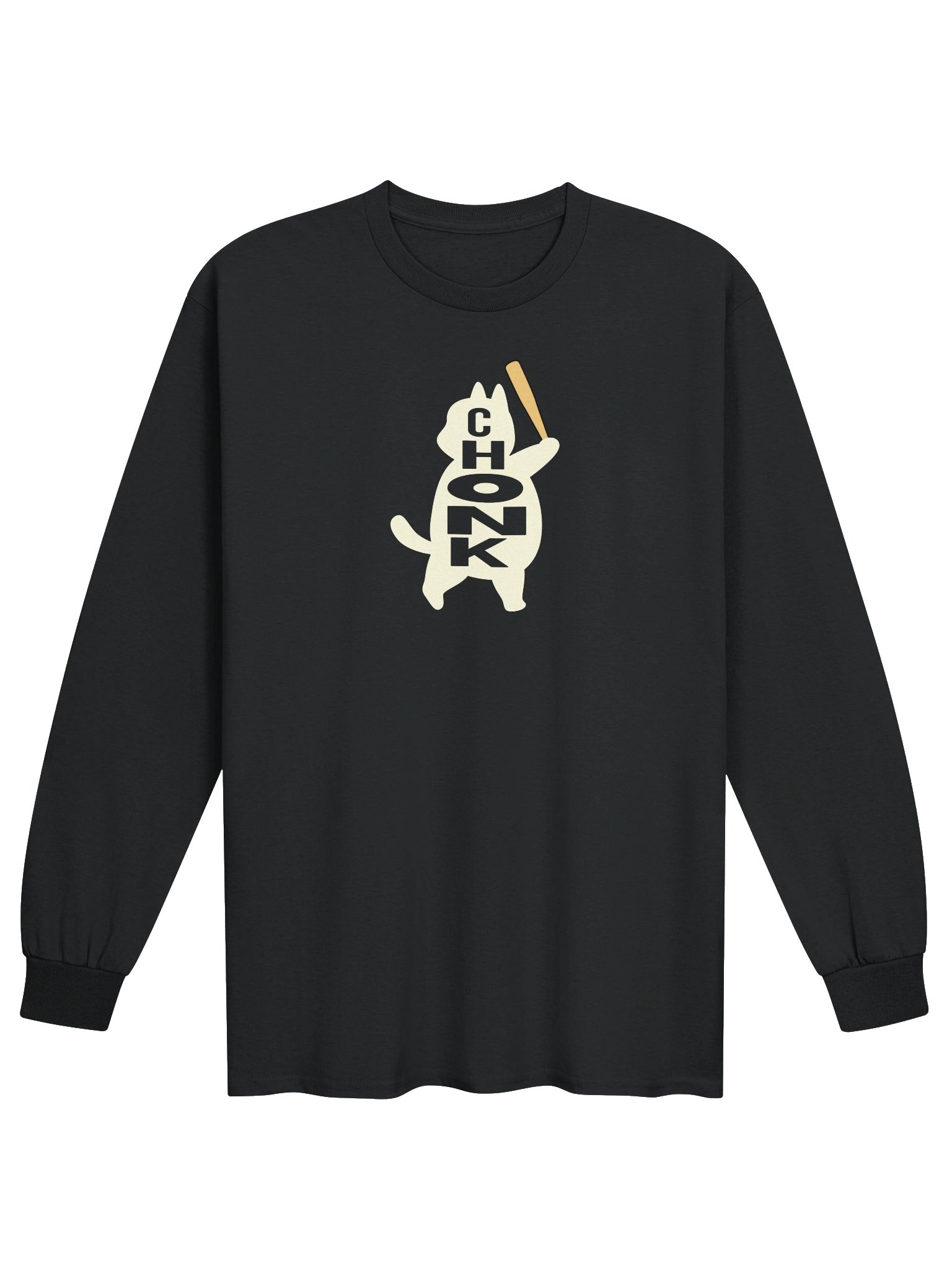 Baseball Chonk Cat - Unisex Adult Long Sleeve T-shirt product image (1)