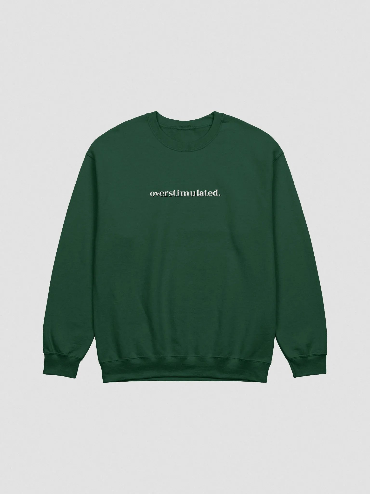"overstimulated." - Campy Crewneck (Embroidered) product image (1)