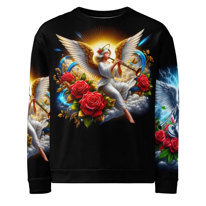 Angels making Music with a Clarinet - All-Over Unisex Sweatshirt #7 product image (1)