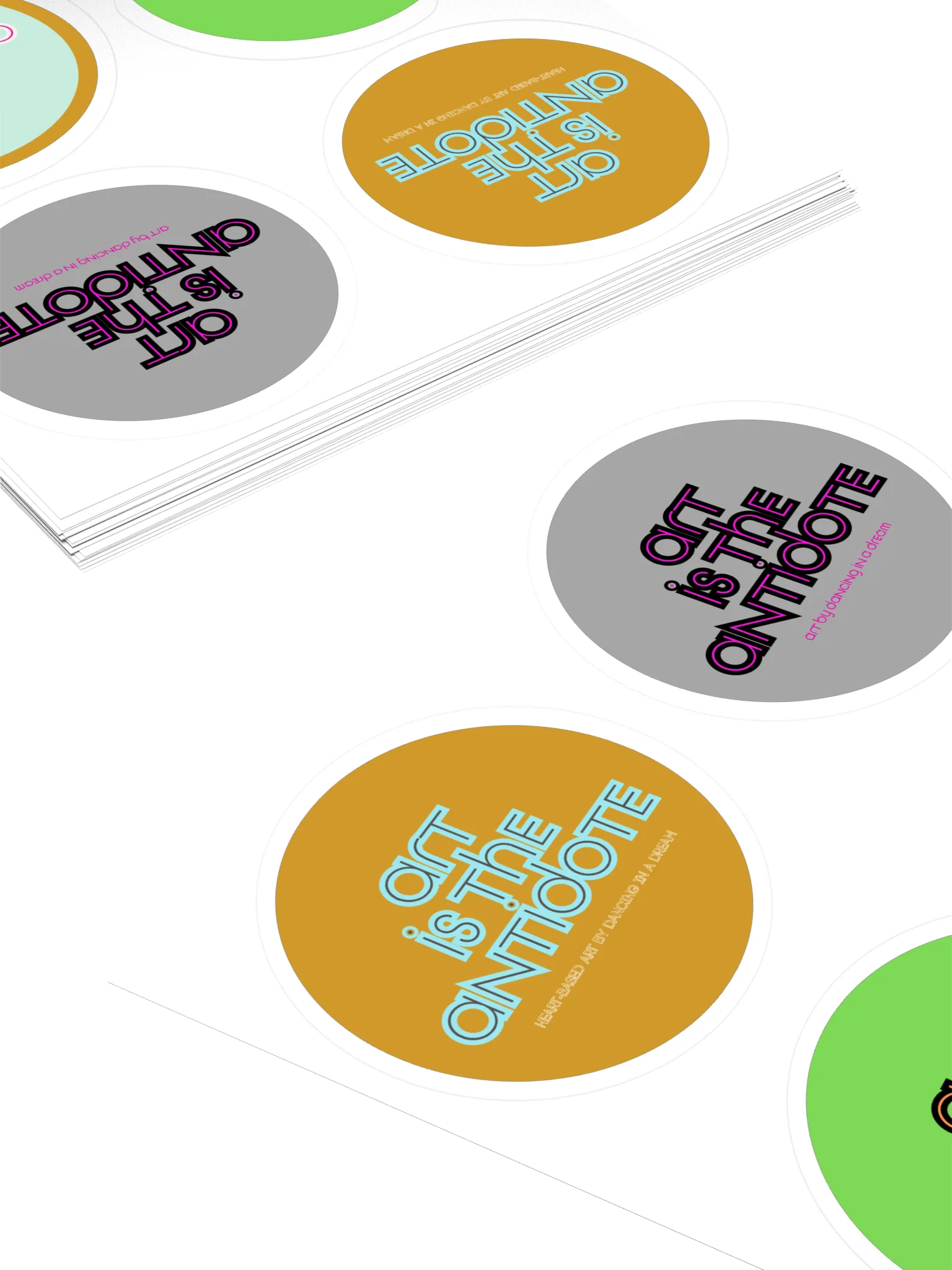 'art is the antidote' stickers | 4pk product image (4)