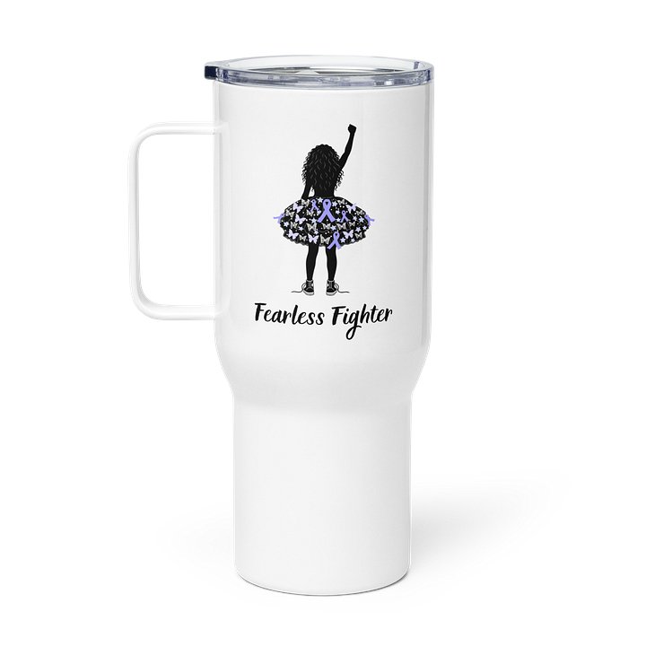 Stomach Cancer - Fearless Fighter Travel Mug with Handle product image (1)
