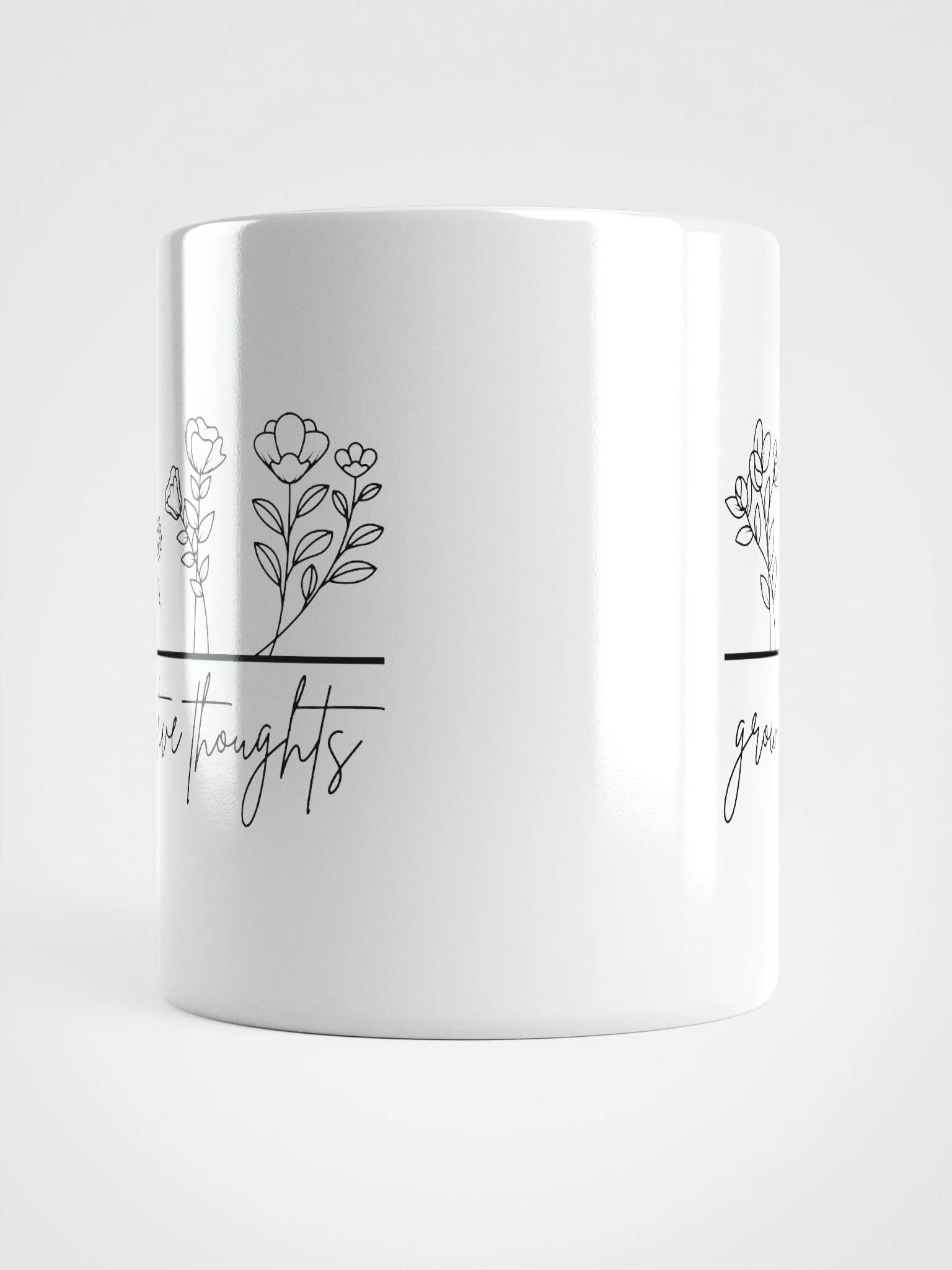 Grow Positive Thoughts White Glossy Mug product image (5)