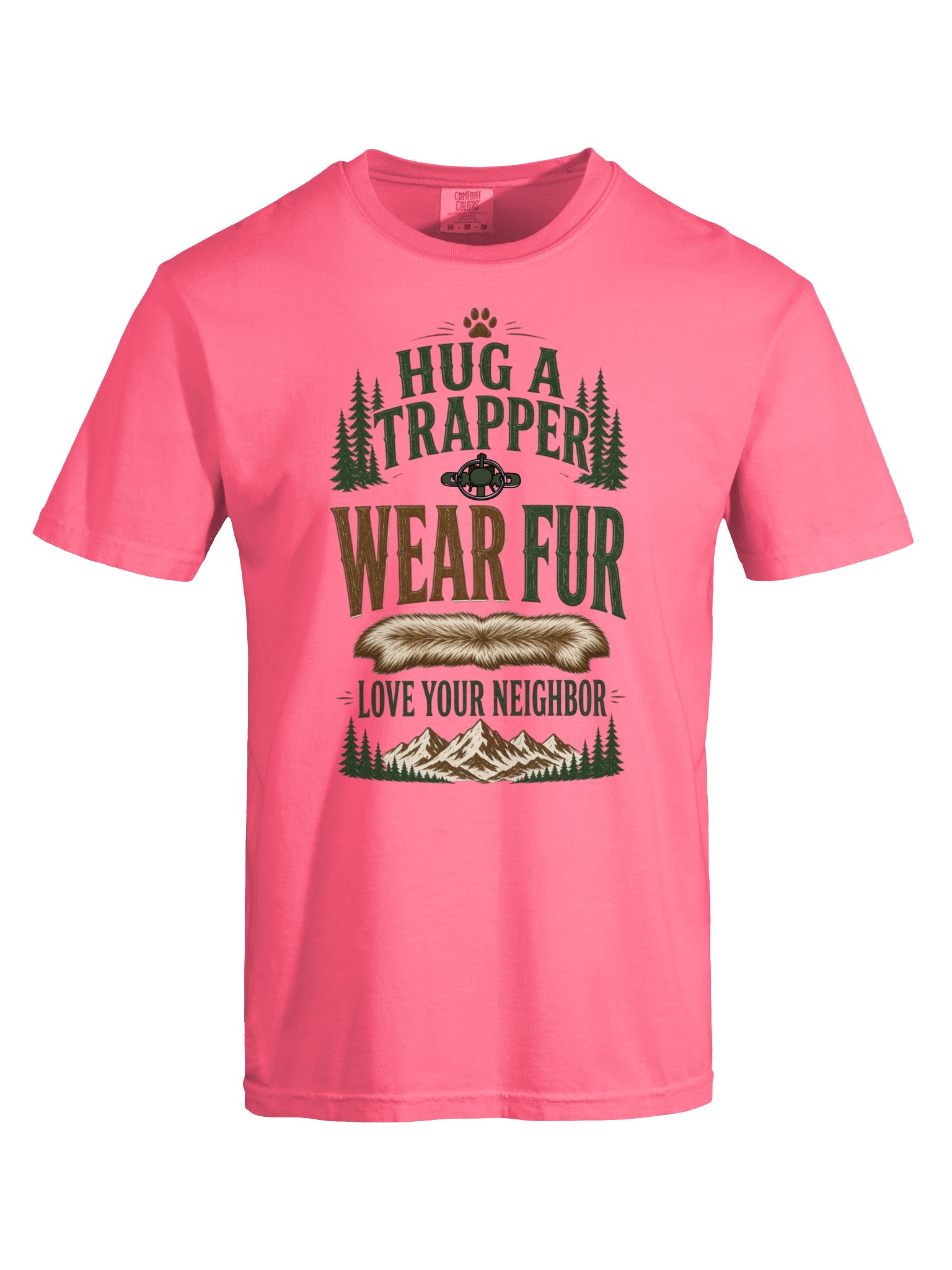 Hug a Trapper T-Shirt (Pink) product image (5)