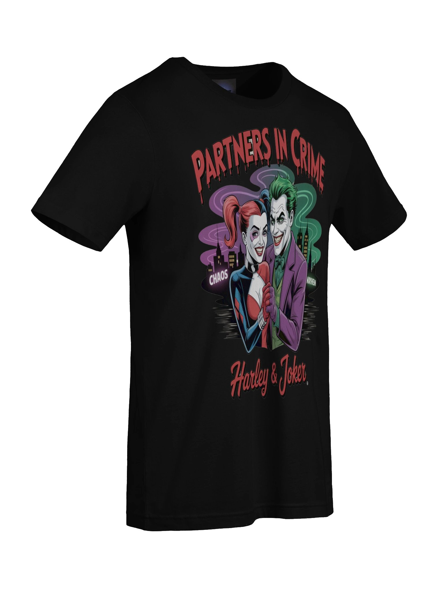 Partners in Crime: Harley Quinn and Joker's Chaos Mayhem Graphic Tee product image (9)