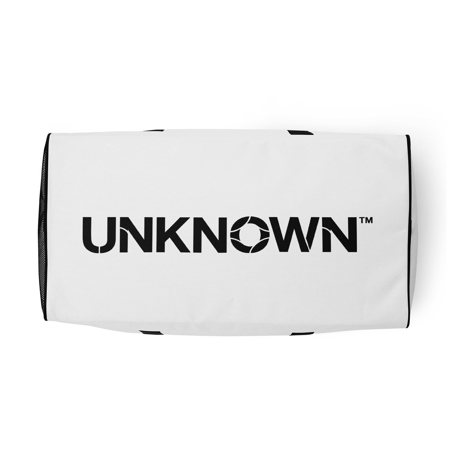 THE UNKNOWN™ — Signature Gym Duffel // White product image (5)