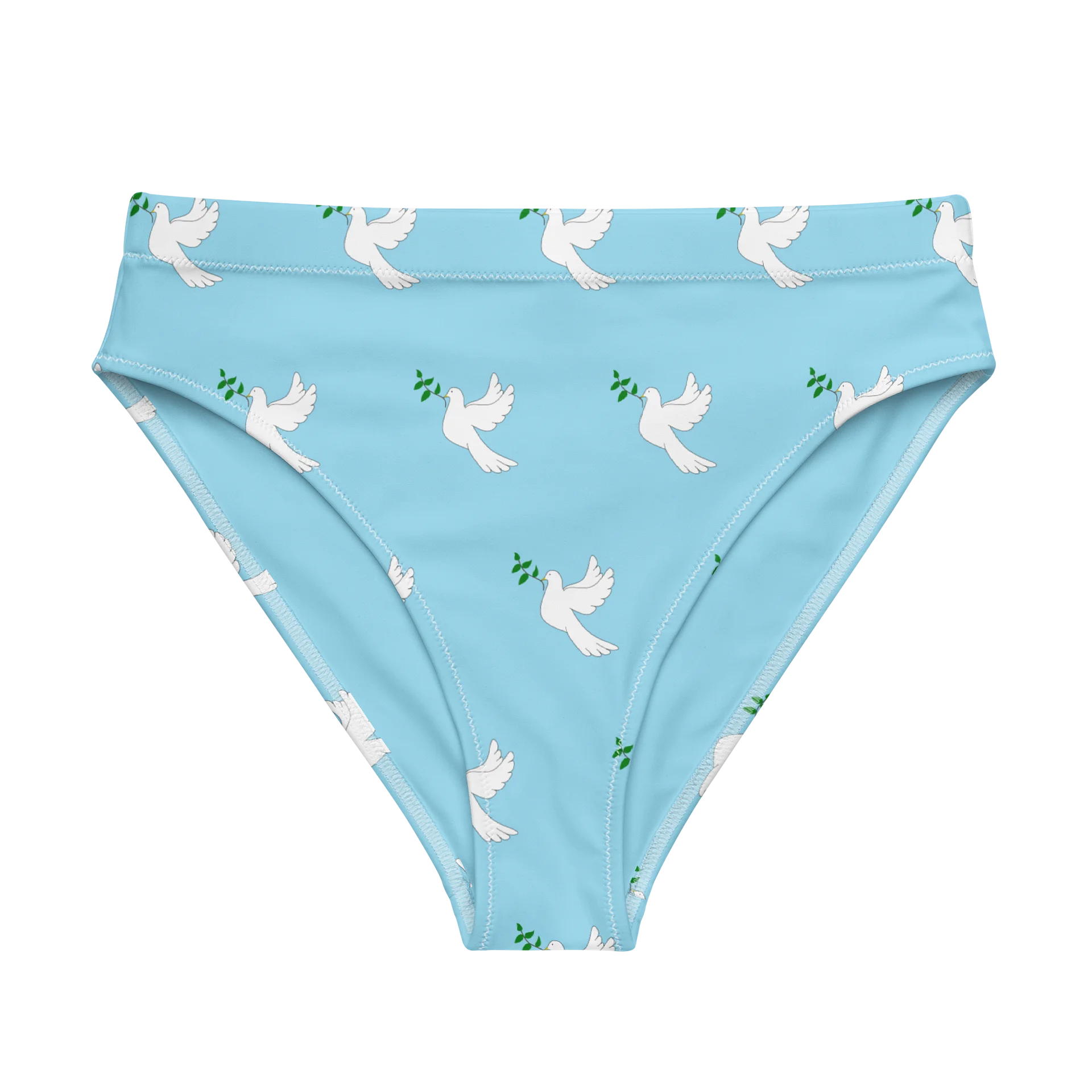 Peace Dove High-Waisted Bikini Bottom product image (1)