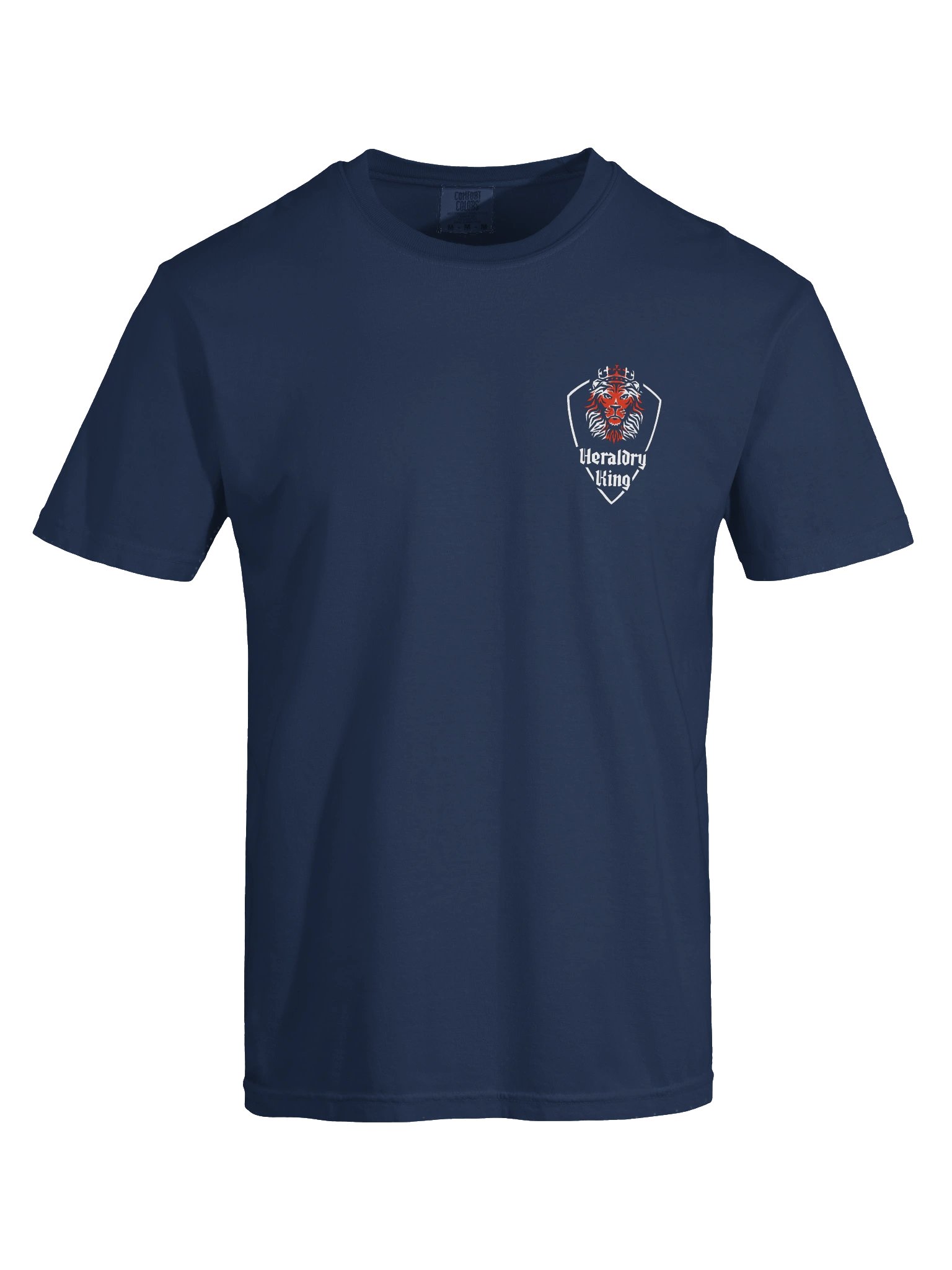 Navy Blue Lion King England T-Shirt | St George's Cross Heraldry Graphic Tee product image (5)