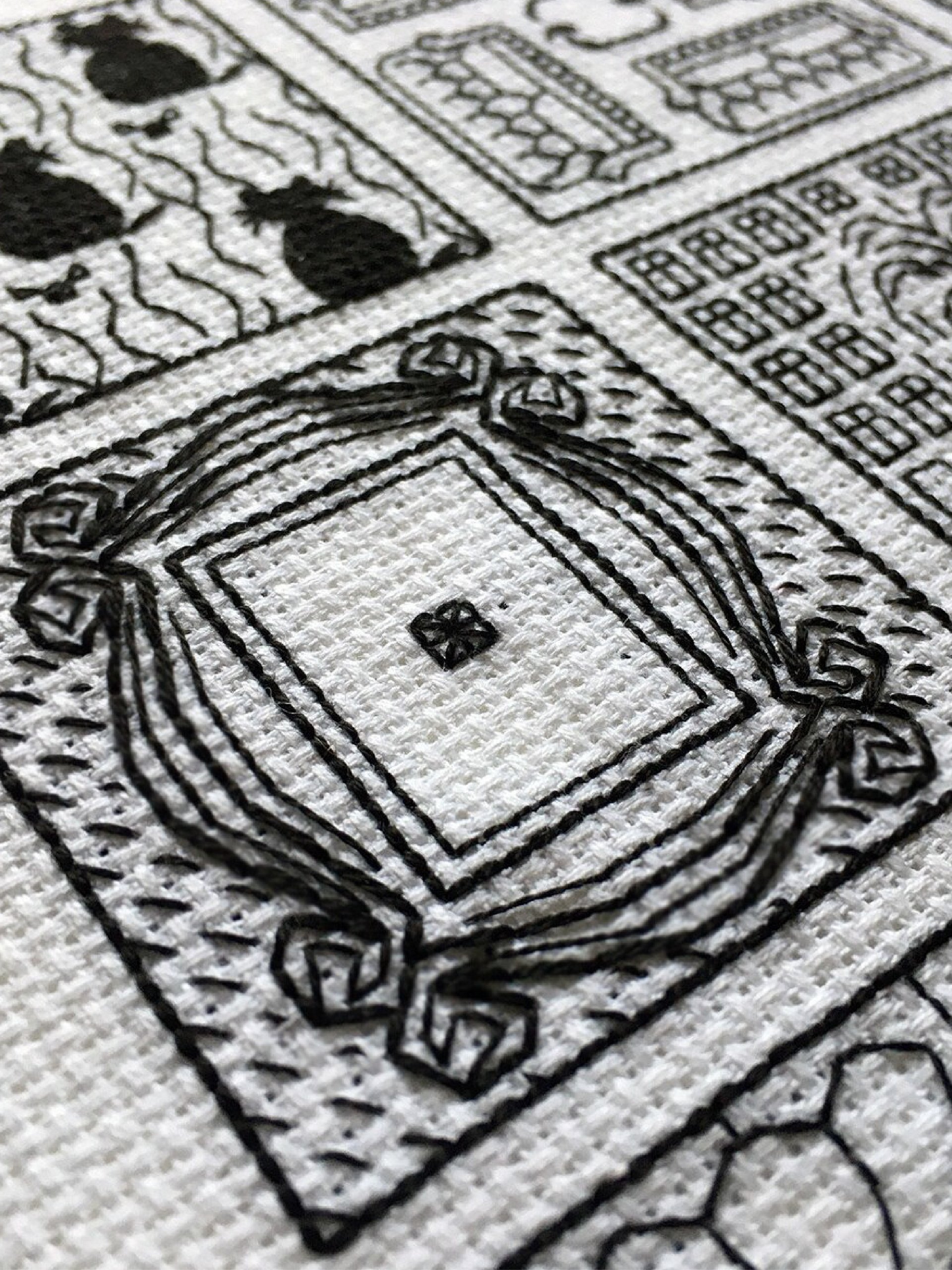 FRIENDSHIPS • Blackwork Cross Stitch Pattern • PDF Digital Download product image (5)
