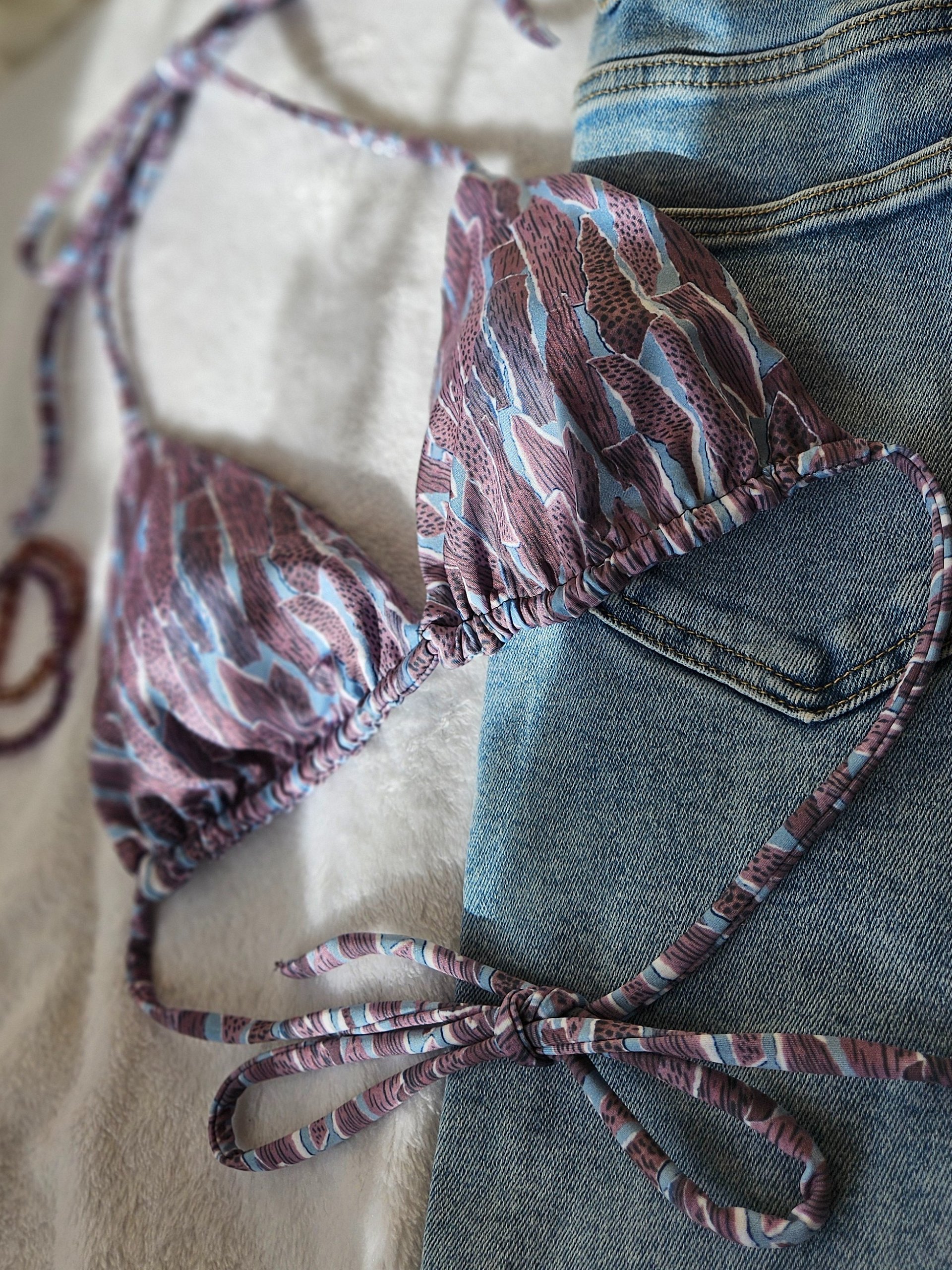 "Wild Purple" Print Bikini Top product image (2)