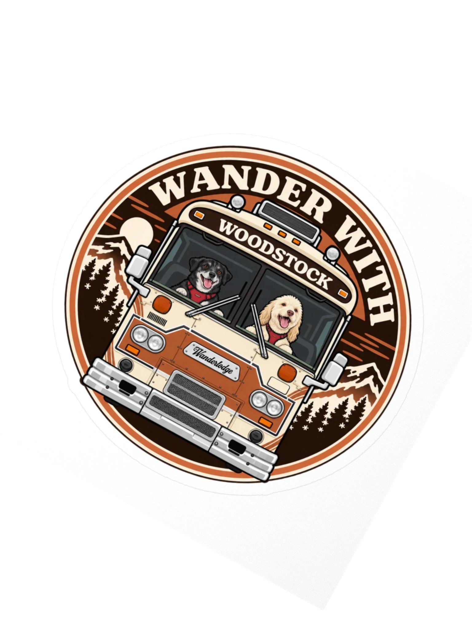 Woodstock Heritage Oval Sticker — Ember & Rain product image (2)