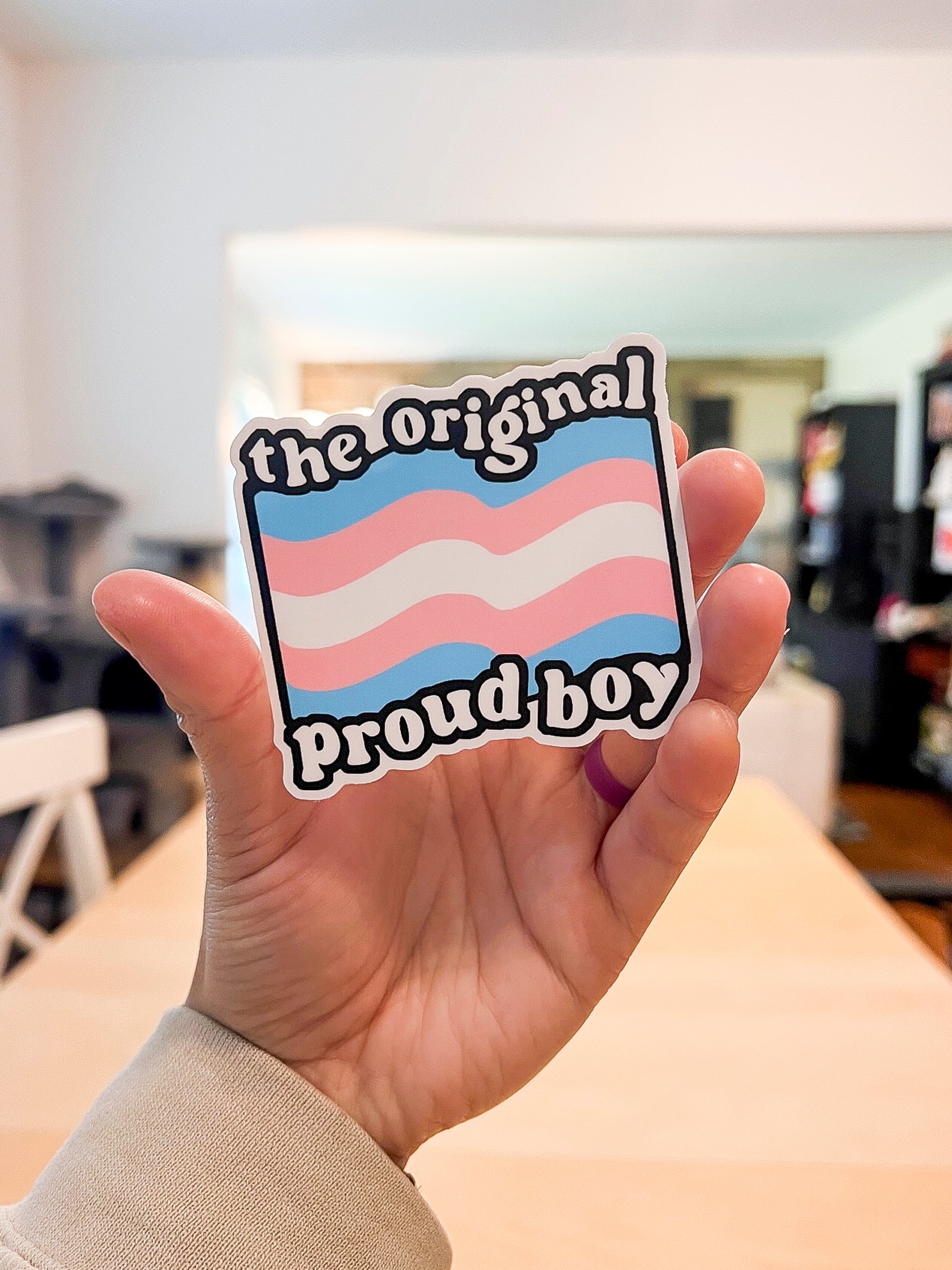 The OG Proud Boy, Trans Flag Sticker product image (2)