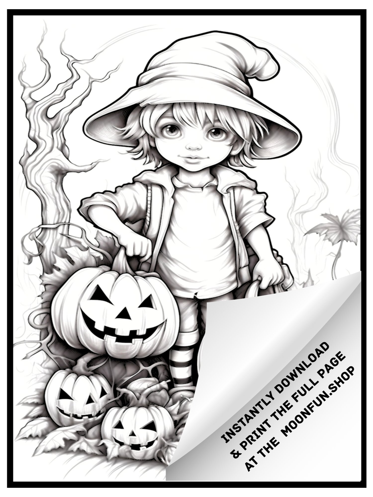 🕸️ 150 Spooktacular Halloween Coloring Pages for Teens & Adults product image (8)
