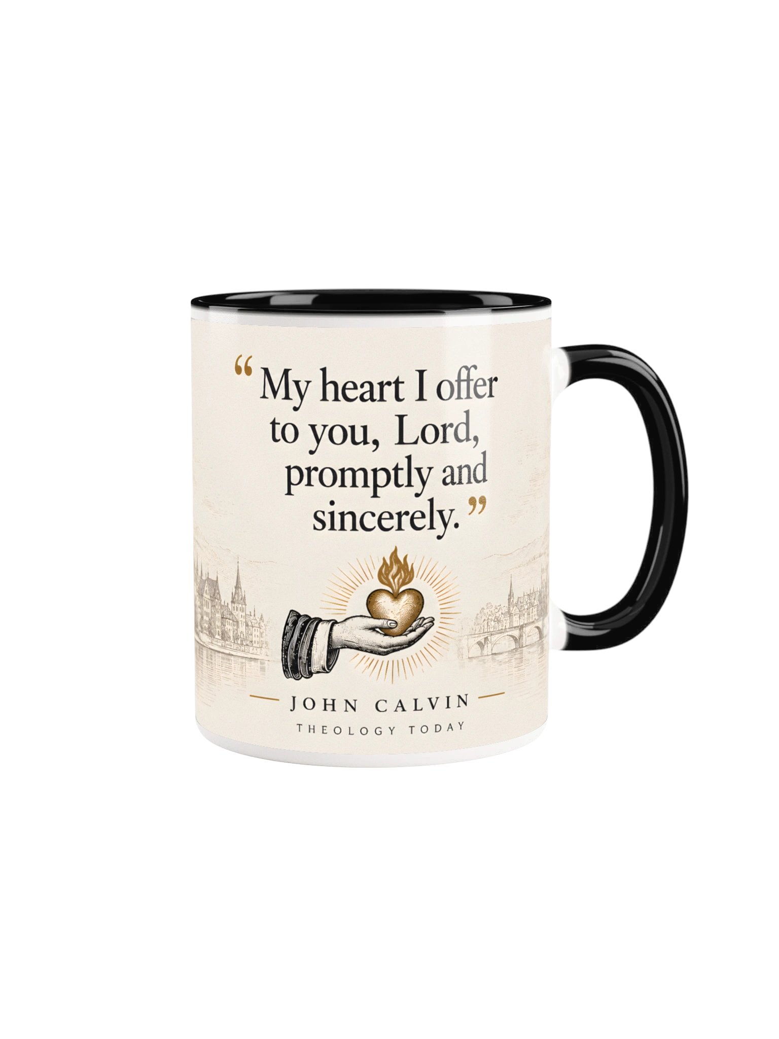 John Calvin “My Heart I Offer” Reformation Mug product image (2)