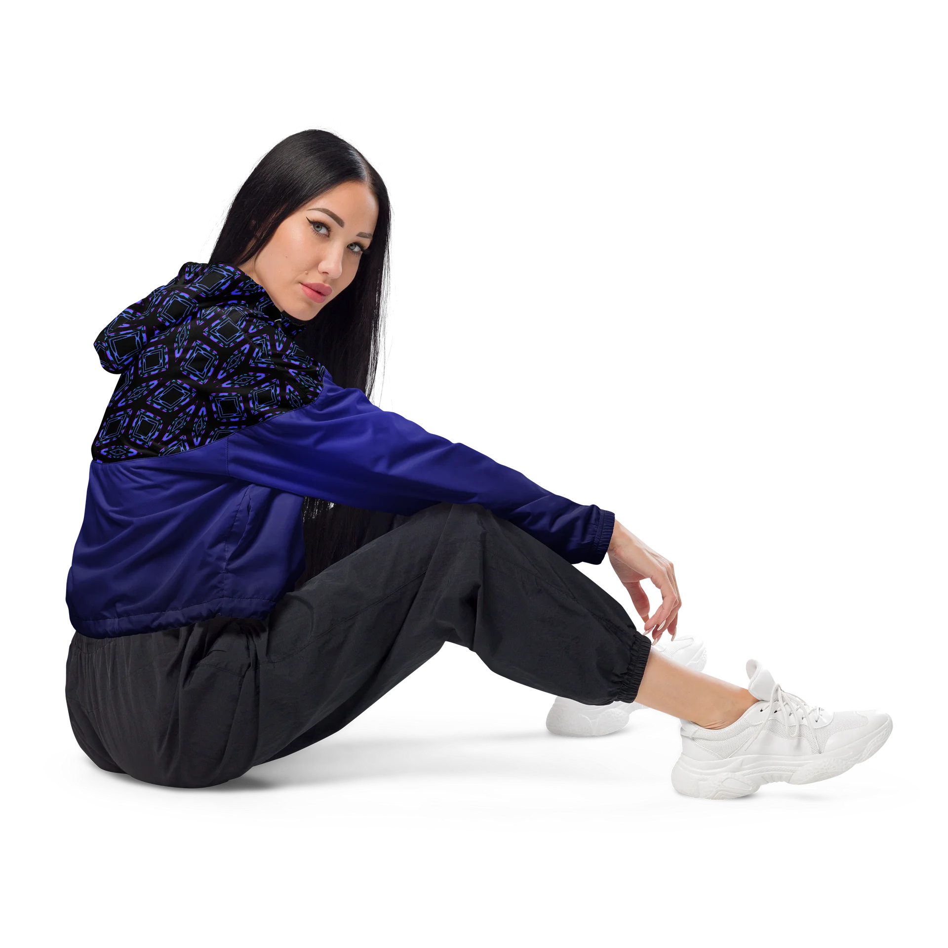 Indigo Circuit Cropped Windbreaker product image (5)