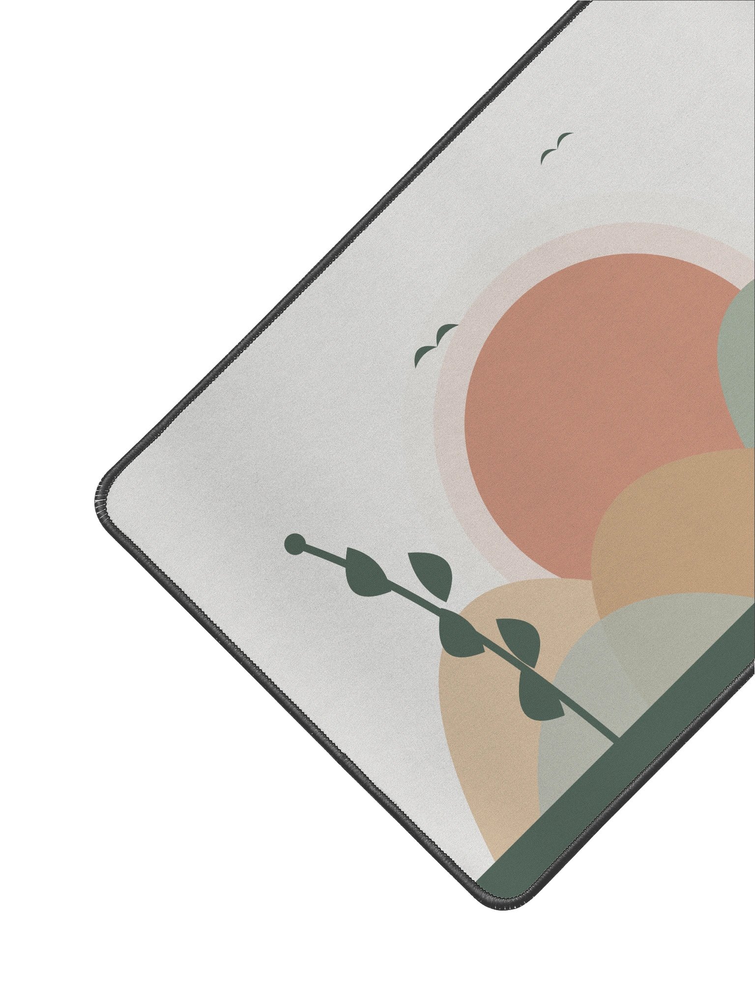 Small Boho Botanical Desk Mat | 12" x 18" Compact Mouse Pad product image (2)