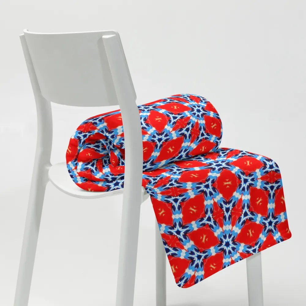Blue & Red Diamond Throw Blanket product image (2)