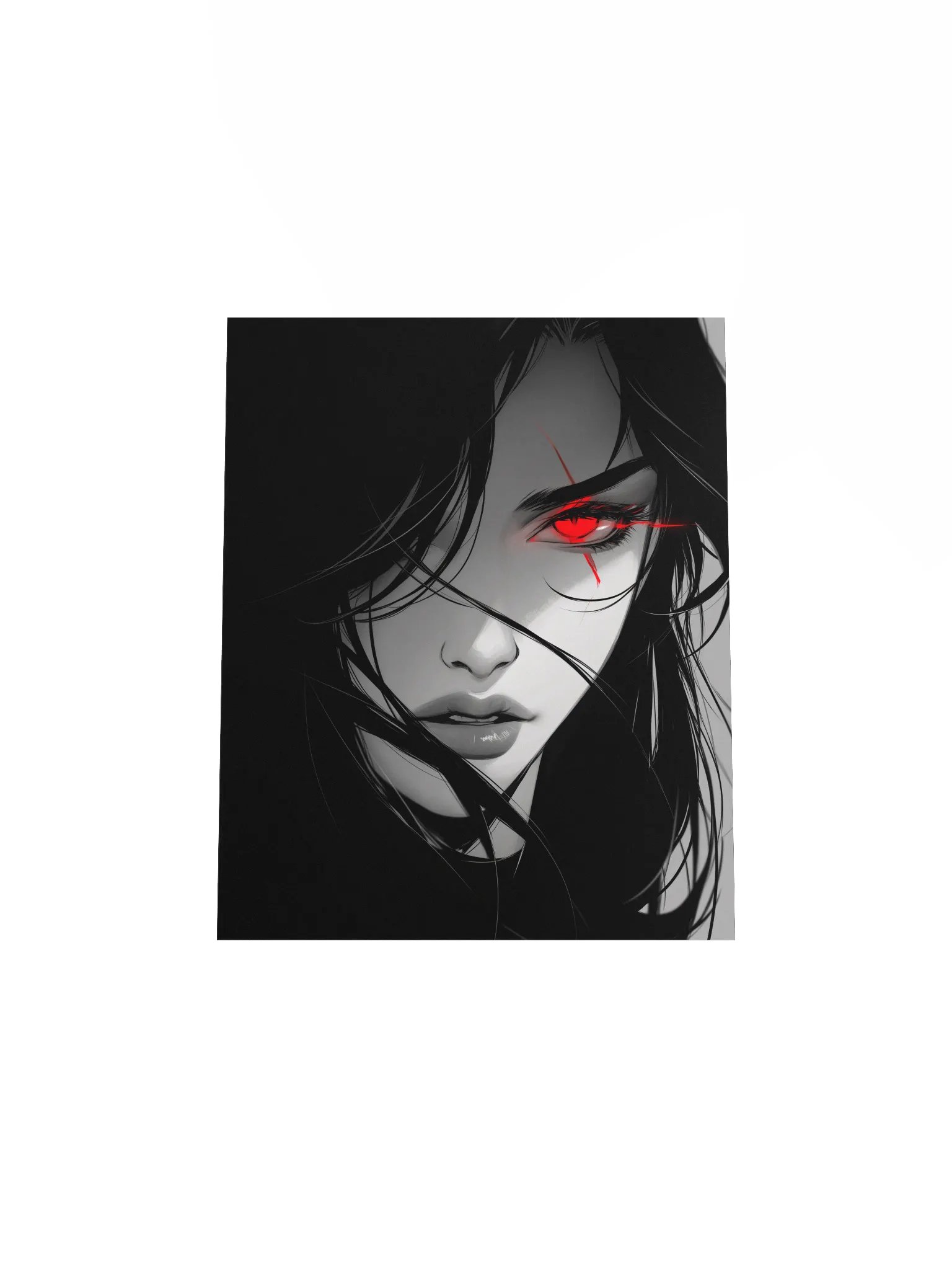 Black&White Crimson Matte Poster product image (22)