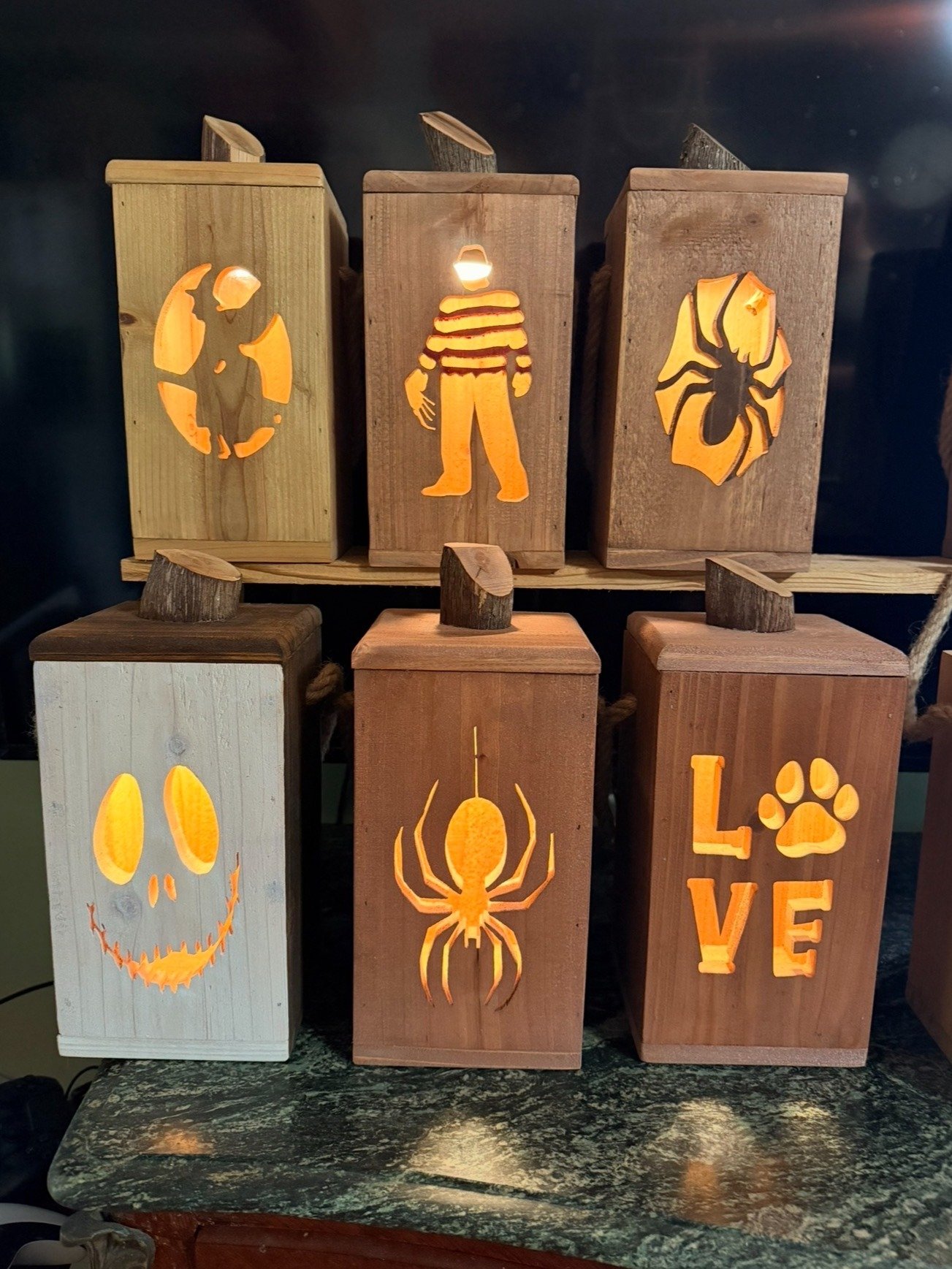 Handcrafted Cedar Glow Lantern | Choose Your Design product image (2)