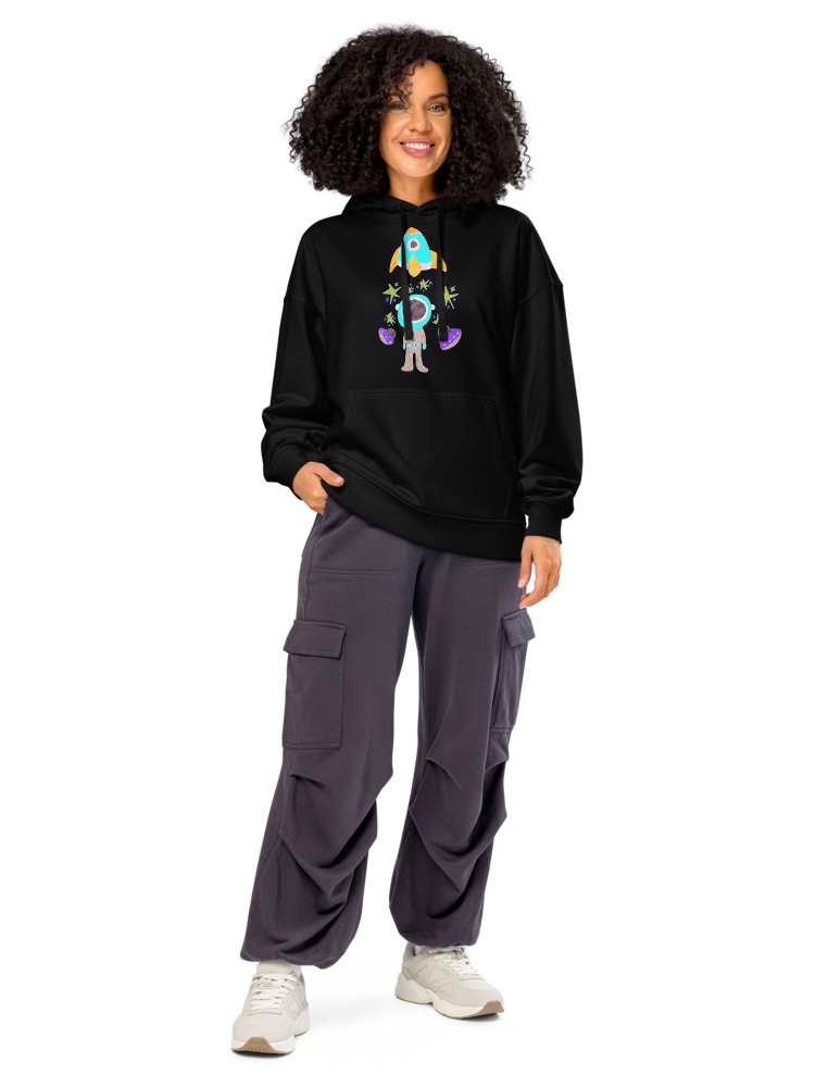 Abstract Cosmic Traveller Organic Hoodie product image (9)