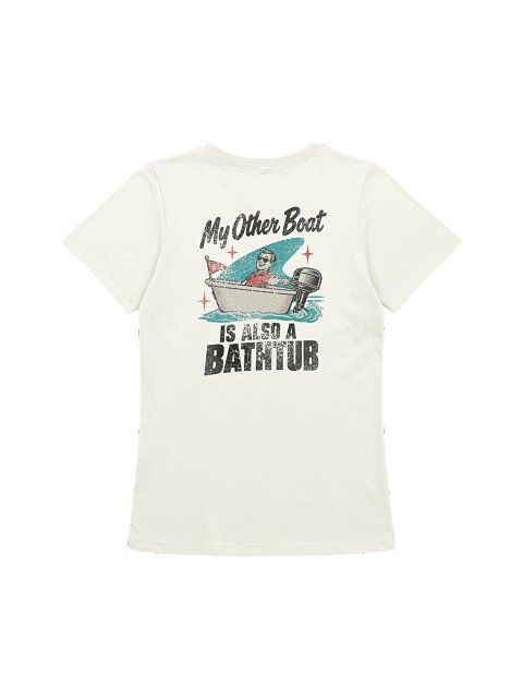 My Other Boat Is Also A Bathtub - Dealer Ad - Women's Relaxed Tee - back
