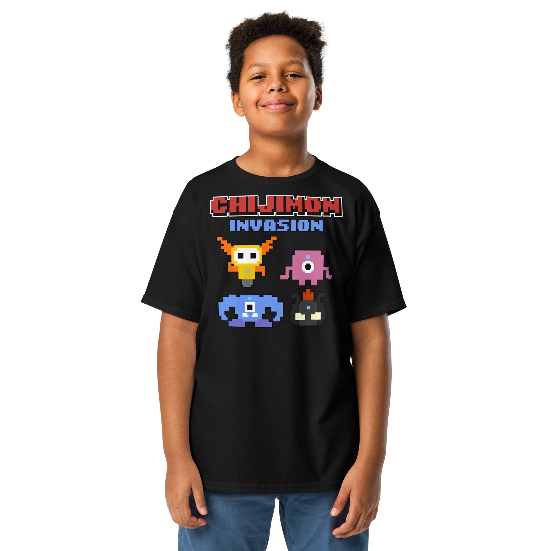 Chijimon Invasion Tee – Retro Pixel Edition product image (3)