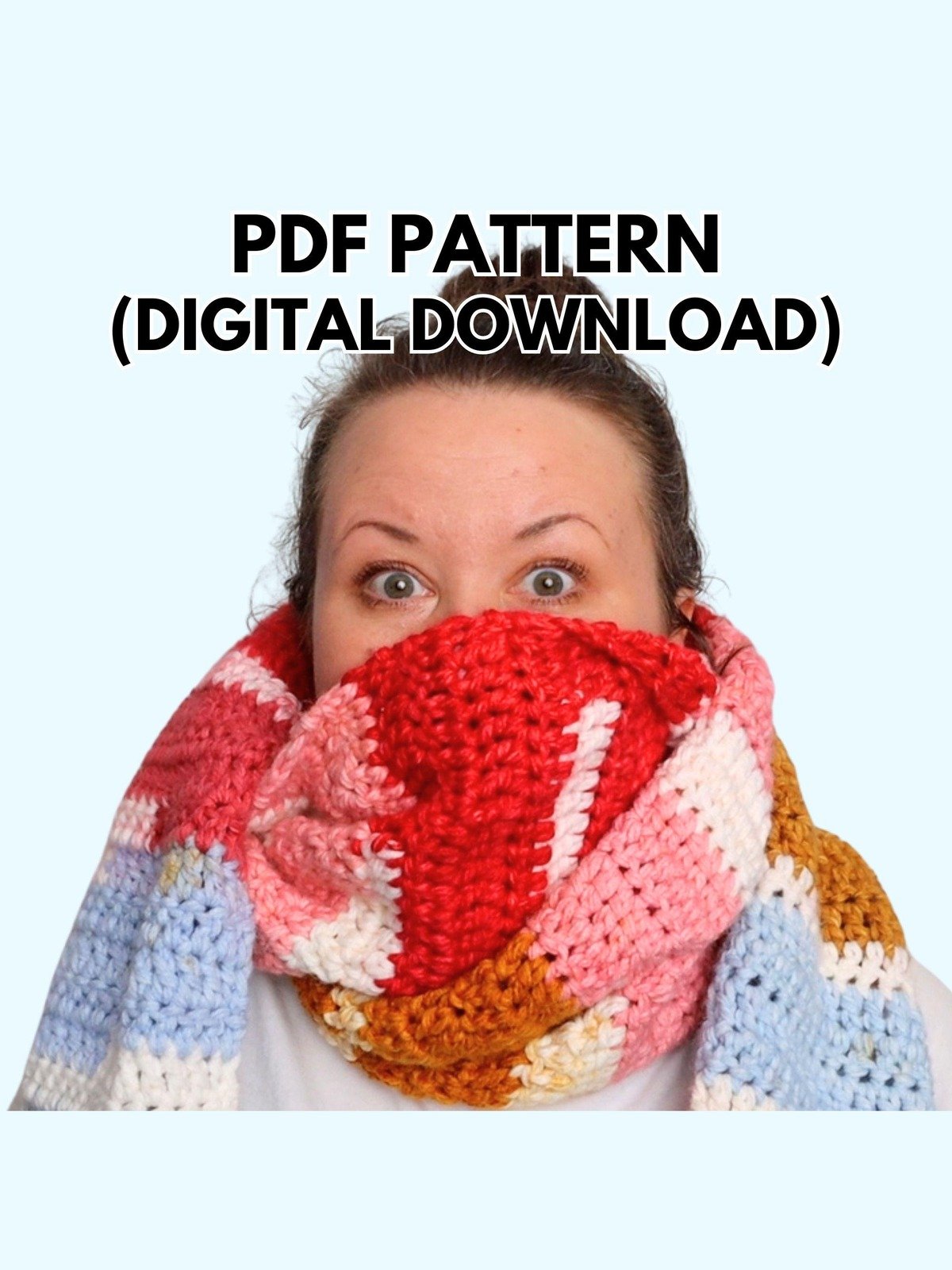 Easy Chunky Crochet Scarf (Digital PDF Pattern) product image (1)