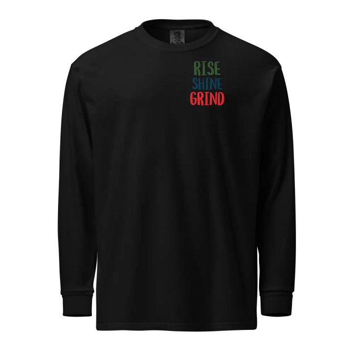 Rise Shine Grind Vintage Long Sleeve Shirt product image (1)